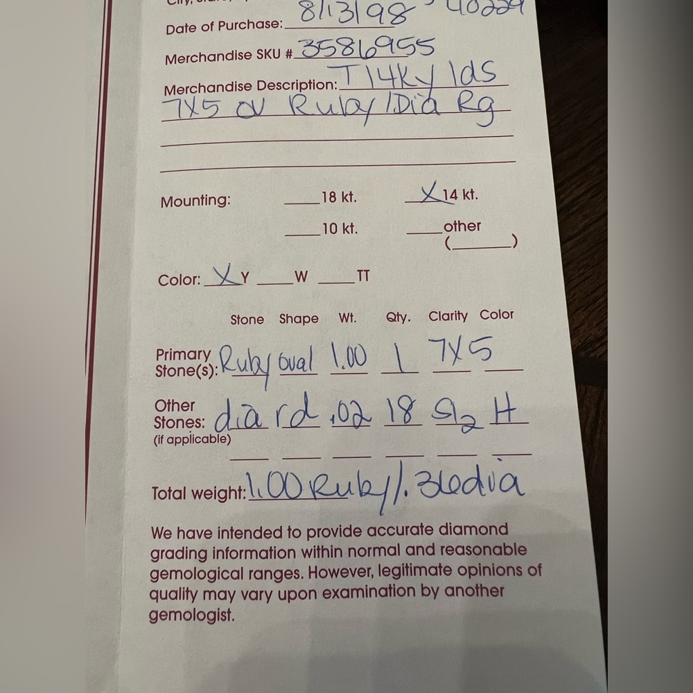 Genuine Ruby & Diamond Ring - image 4